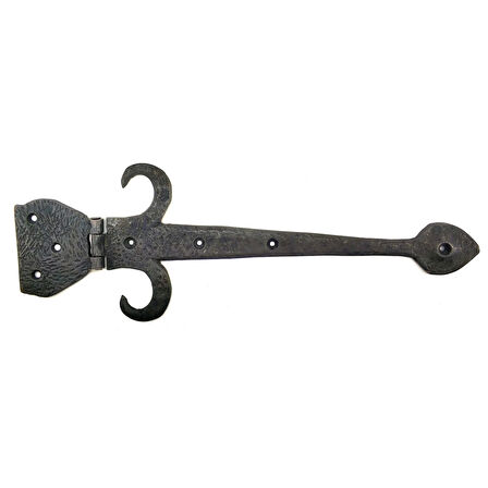 Antika Tarz Dekoratif Pirinç Kuyruklu Çanak Menteşe - 137x390 Mm, Oksit