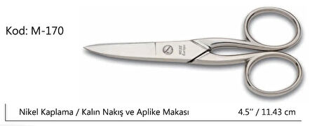Europe Kalın Nakış Makası Süper Kalite No:4.5 11,43 Cm
