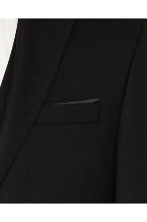 Süvari Yelekli Siyah Slim Fit Takım Elbise