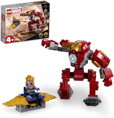 Iron Man Hulkbuster Thanos’a Karşı 76263 – 4 Yaş ve Üzeri Çocuklar için Süper Kahraman Hediyesi Fikri, Iron Man ve Uçağıyla Thanos Minifigürleri İçeren Oyuncak Yapım Seti (66 Parça)