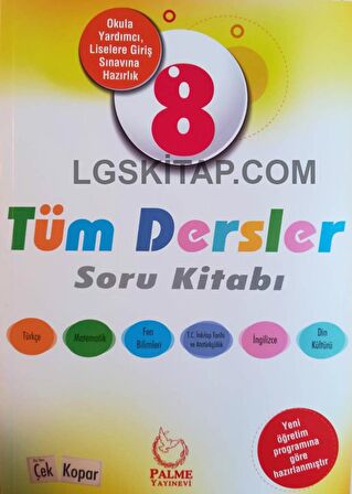 Palme 8.Sınıf LGS Tüm Dersler Soru Bankası