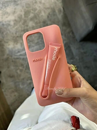 iPhone (15 PRO) uyumlu Rhode Kılıf (Peach Pit)