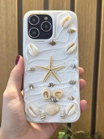 iPhone (11) uyumlu 3D Deniz Yıldızı Desenli Kılıf