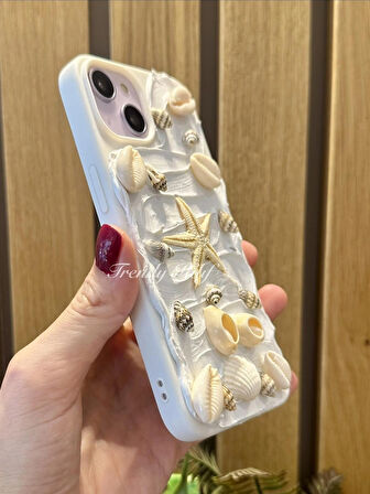 iPhone (15) uyumlu 3D Deniz Yıldızı Desenli Kılıf