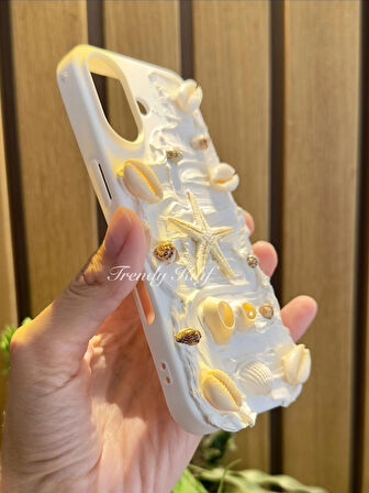 iPhone (16) uyumlu 3D Deniz Yıldızı Desenli Kılıf
