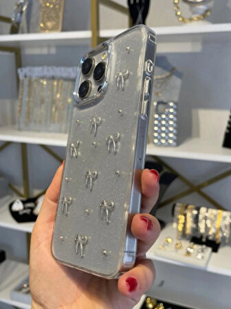 iPhone (11) uyumlu Kurdeleli Simli Kılıf