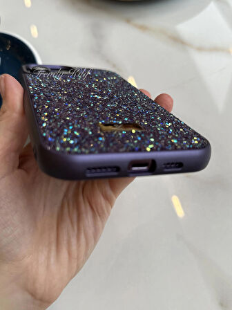 iPhone (12 Pro Max) uyumlu Lüks Taşlı Kılıf