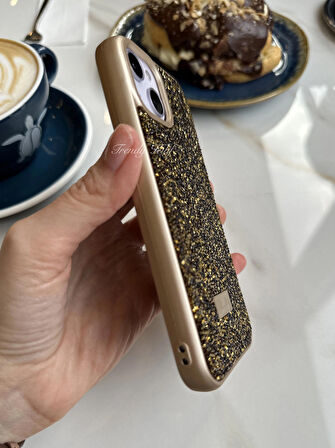 iPhone (14) uyumlu Lüks Taşlı Kılıf