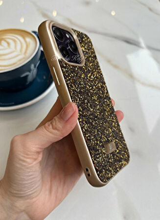 iPhone (14 Pro) uyumlu Lüks Taşlı Kılıf