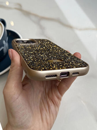 iPhone (14 Pro) uyumlu Lüks Taşlı Kılıf