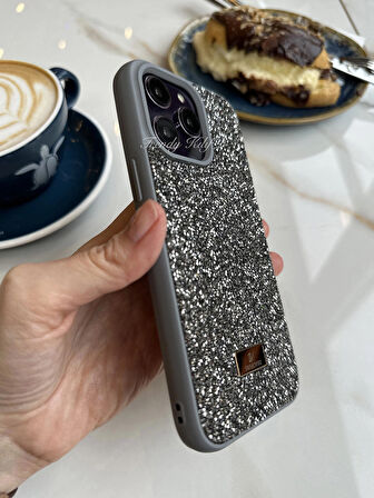 iPhone (14 Pro Max) uyumlu Lüks Taşlı Kılıf