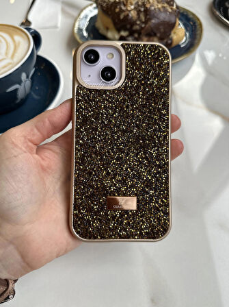 iPhone (15) uyumlu Lüks Taşlı Kılıf