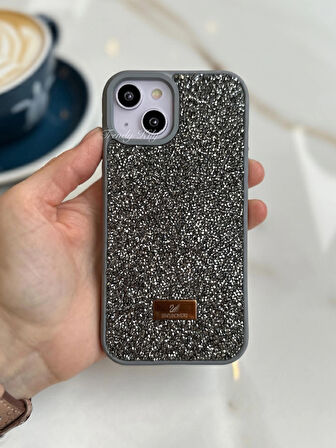 iPhone (15 Plus) uyumlu Lüks Taşlı Kılıf