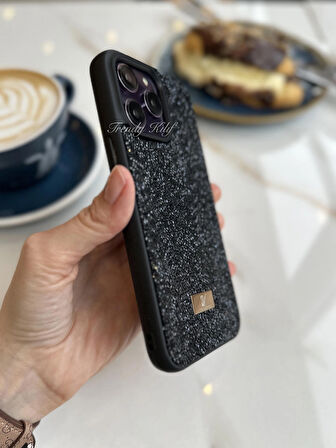 iPhone (15 Pro) uyumlu Lüks Taşlı Kılıf