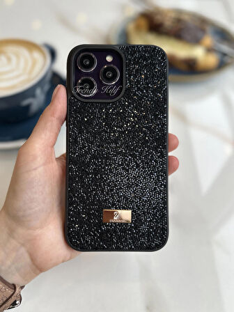 iPhone (15 Pro Max) uyumlu Lüks Taşlı Kılıf