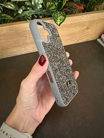 iPhone (16) uyumlu Lüks Taşlı Kılıf