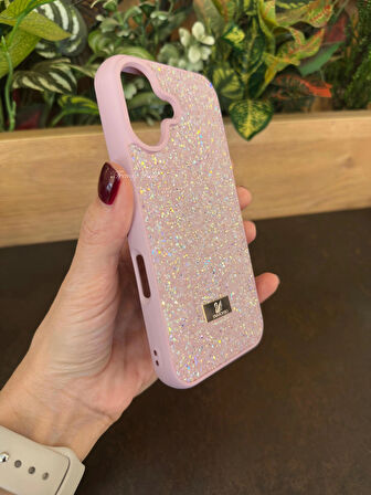 iPhone (16) uyumlu Lüks Taşlı Kılıf