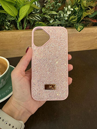 iPhone (16) uyumlu Lüks Taşlı Kılıf