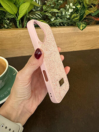 iPhone (16) uyumlu Lüks Taşlı Kılıf