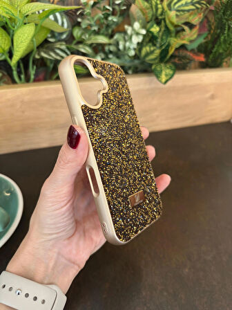 iPhone (16) uyumlu Lüks Taşlı Kılıf