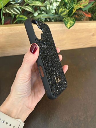 iPhone (16 Plus) uyumlu Lüks Taşlı Kılıf