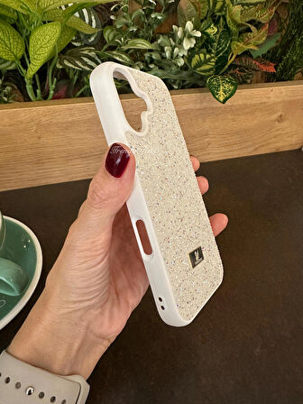 iPhone (16 Plus) uyumlu Lüks Taşlı Kılıf