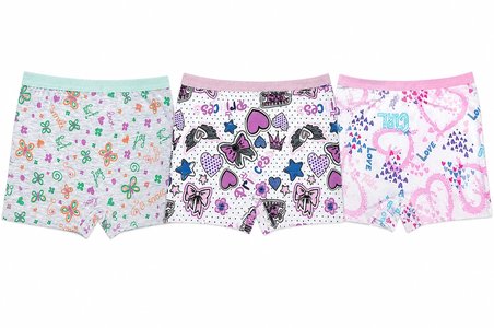 Tutku Kız Elastan Emprime Şort 3 LÜ SET
