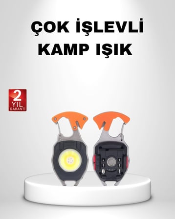 Çok Fonksiyonlu Anahtarlık Fener – Güçlü LED Işıklı, Şarjlı, Düdüklü ve Tornavidalı Mini El Feneri