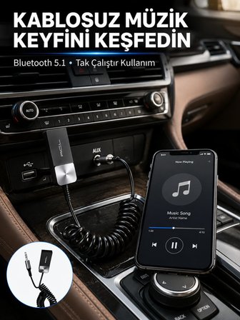 BLUETOOTH ÇEVİRİCİ A13 AUX KİT