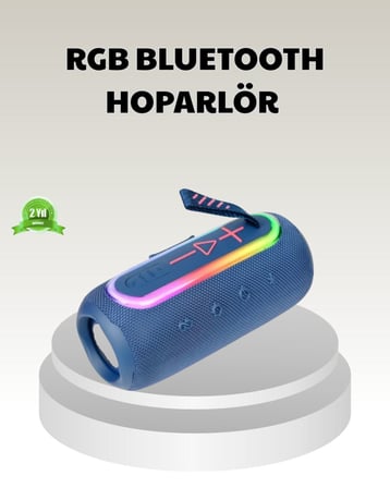 Taşınabilir Mini Bluetooth Hoparlör Güçlü Ses ve Şık Kırmızı Tasarım