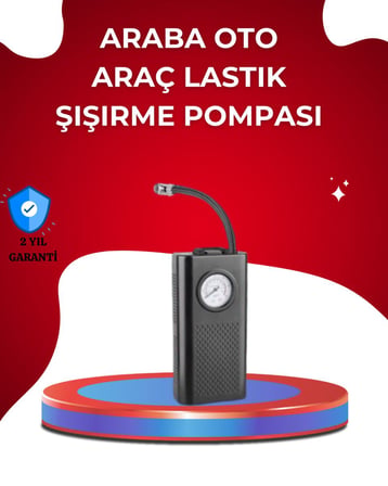 USB Şarjlı Kompakt Elektrikli Hava Kompresörü 3000 mAh
