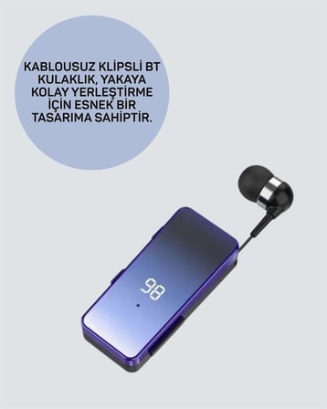 Yaka Klipsli Kablosuz Kulaklık – Eller Serbest Konforuyla Günlük Yaşama Uyum Sağlar
