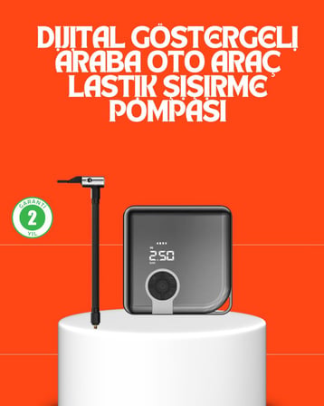 Dijital Ekranlı Taşınabilir Akıllı Araç Hava Kompresörü
