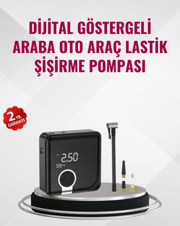 Dijital Ekranlı Taşınabilir Akıllı Araç Hava Kompresörü