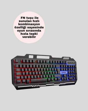 PG8018 LED Aydınlatmalı Mekanik Klavye Mouse – Oyunlarda Üstün Performans