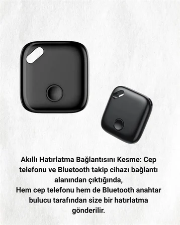 iOS Uyumlu Smart Tag | Uzun Pil Ömrü | Bul Uygulaması ile Entegre Akıllı Takip Cihazı