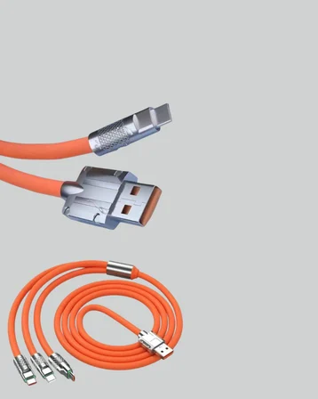 Çinko Alaşımlı Uçlu 120 W Şarj Kablosu – Dolaşmaya Dayanıklı 1,2 m USB Kablo
