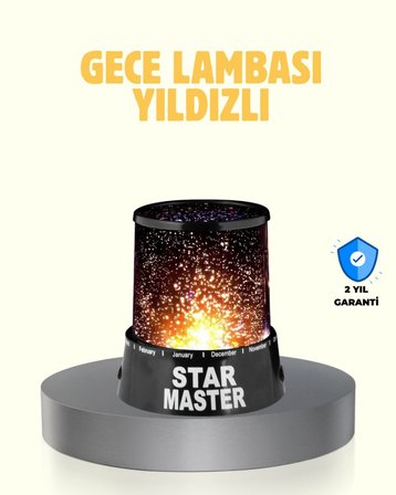 Galaxy Efektli LED Yıldız Projektör Renk Değiştirmeli Oda Aydınlatması