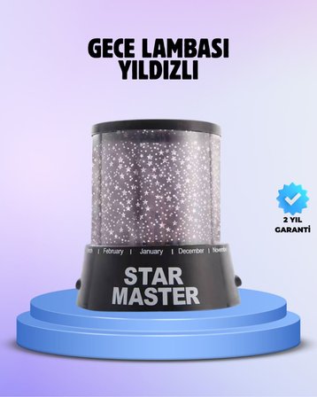 Galaxy Efektli LED Yıldız Projektör Renk Değiştirmeli Oda Aydınlatması