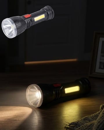 Şarjlı Uzun Menzilli El Feneri 9 LED Dayanıklı ve Güçlü