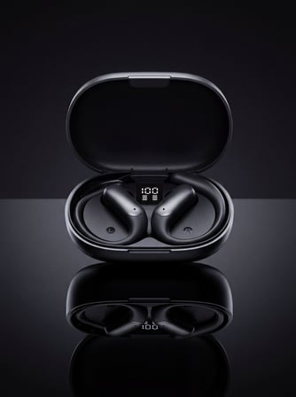 Kulak Kancalı Kablosuz Bluetooth Kulaklık Dijital Göstergeli Şarj Kutulu