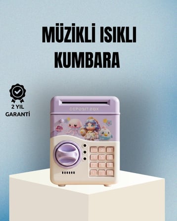 Elektronik Şifreli ATM Görünümlü Çocuk Kumbarası Mor