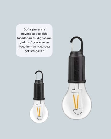 Çok Yönlü Asma Kancalı Kamp Işığı