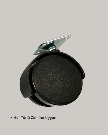 Kilitsiz Mini Tekerlek Ayak 4 cm 4’lü Set Kolay Montaj
