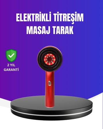 Elektrikli Titreşim Masaj Tarak Kırmızı Işık Terapi