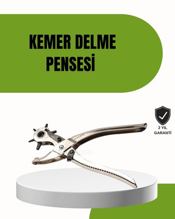 Deride Kemer Çanta Ayakkabı Delme Pensesi 6 Uçlu Döner Başlıklı Tamir Aleti