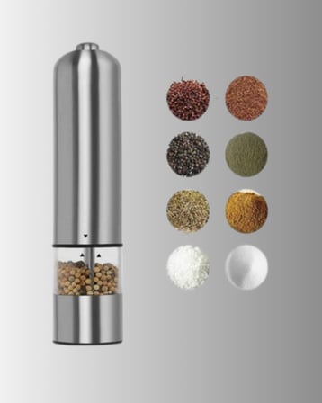 Işıklı Pilli Baharat Değirmeni Taze ve Pratik Öğütme Yeni Nesil