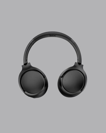 Siyah Kablosuz Bluetooth Kulaklık 300 mAh Hızlı Şarj Katlanabilir Pedli