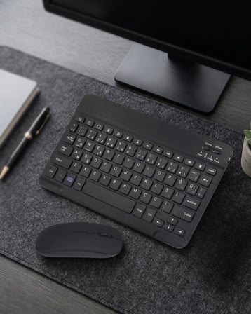 Bluetooth Klavye Mouse Seti Taşınabilir Wireless Bilgisayar Aksesuarı