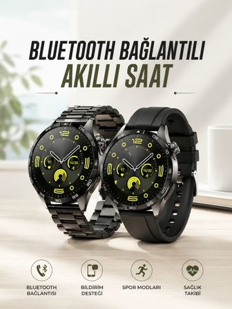 Akıllı Saat Sesli Görüşme, NFC Uyumlu, Bildirim Görme ve Uyku ve Sağlık Takibi